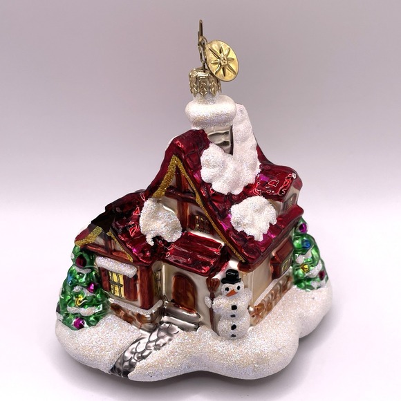 Christopher Radko Hometown Cottage Christmas Ornament Rare Flawed - Picture 1 of 10